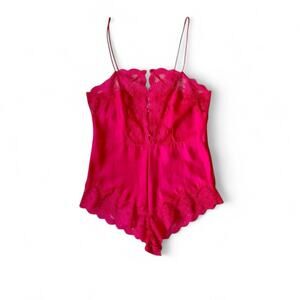 Vintage hot pink silk and